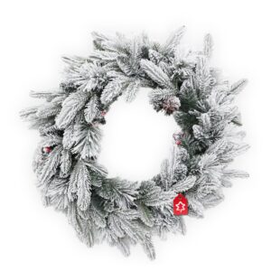 Karácsonyi koszorú Havas 50 LED 60 cm