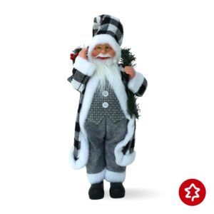 Mikulás ezüst 60 cm